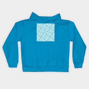 Light Blue Geometric Star Kids Hoodie